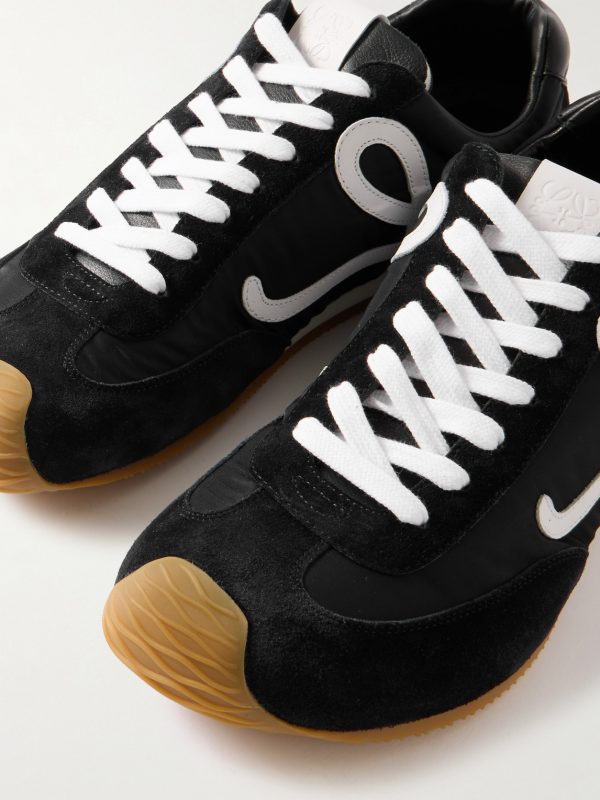 Ballet Runner 2.0 Logo-Appliquéd Shell, Suede and Leather Sneakers - CU Ballet Runner 2.0 Logo-Appliquéd Shell, Suede and Leather Sneakers - CU