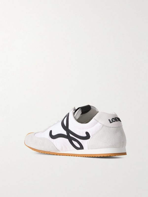 Ballet Runner 2.0 Logo-Appliquéd Shell, Suede and Leather Sneakers - BK Ballet Runner 2.0 Logo-Appliquéd Shell, Suede and Leather Sneakers - BK