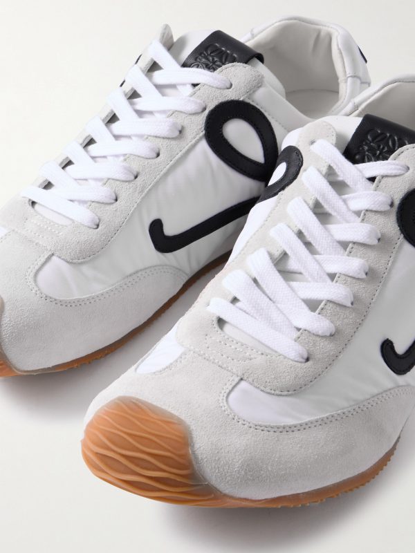 Ballet Runner 2.0 Logo-Appliquéd Shell, Suede and Leather Sneakers - CU Ballet Runner 2.0 Logo-Appliquéd Shell, Suede and Leather Sneakers - CU