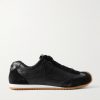 Ballet Runner 2.0 Suede-Trimmed Leather Sneakers