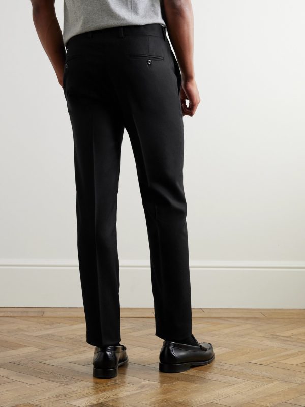 Modluca Straight-Leg Pleated Wool-Flannel Trousers - BK Modluca Straight-Leg Pleated Wool-Flannel Trousers - BK