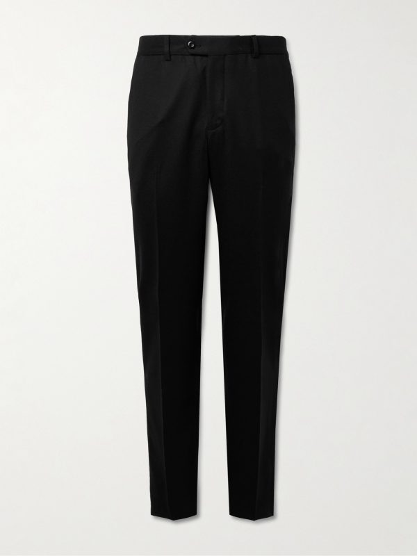 Modluca Straight-Leg Pleated Wool-Flannel Trousers Modluca Straight-Leg Pleated Wool-Flannel Trousers