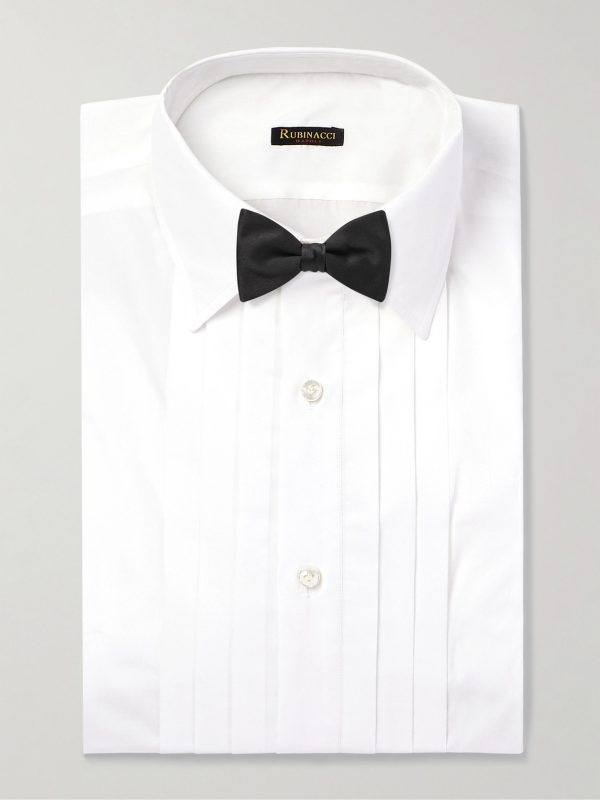 Pleated Cotton-Poplin Tuxedo Shirt - E1 Pleated Cotton-Poplin Tuxedo Shirt - E1