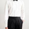 Pleated Cotton-Poplin Tuxedo Shirt - FR Pleated Cotton-Poplin Tuxedo Shirt - FR