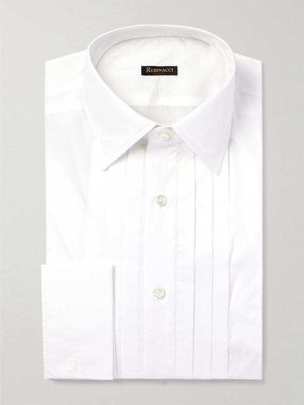 Pleated Cotton-Poplin Tuxedo Shirt Pleated Cotton-Poplin Tuxedo Shirt