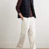 Suede-Trimmed Quilted Wool and Cashmere-Blend Down Gilet - OU