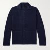 Waffle-Knit Cashmere Cardigan