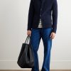 Waffle-Knit Cashmere Cardigan - OU
