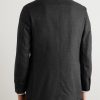 Slim-Fit Double-Breasted Wool-Flannel Suit Jacket - BK Slim-Fit Double-Breasted Wool-Flannel Suit Jacket - BK
