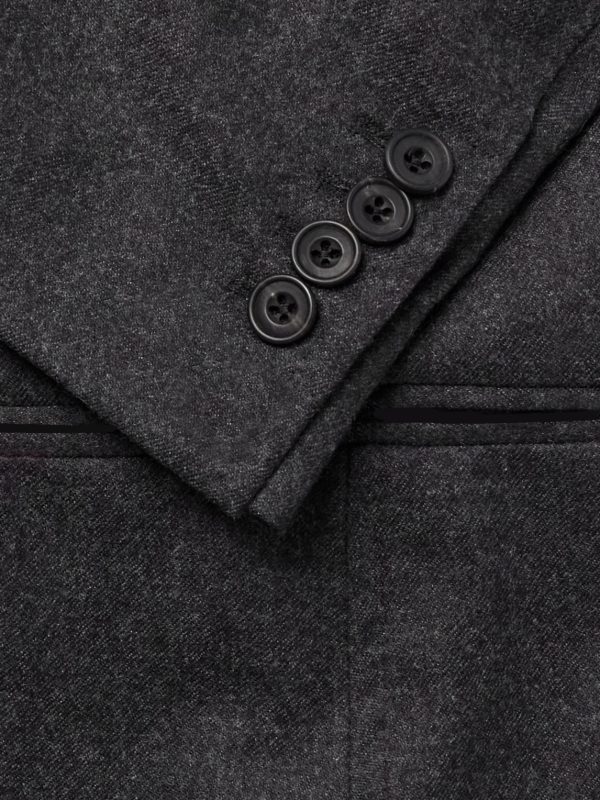 Slim-Fit Double-Breasted Wool-Flannel Suit Jacket - CU Slim-Fit Double-Breasted Wool-Flannel Suit Jacket - CU