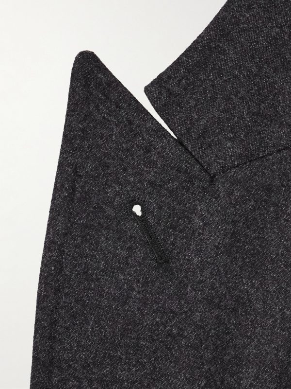 Slim-Fit Double-Breasted Wool-Flannel Suit Jacket - E1 Slim-Fit Double-Breasted Wool-Flannel Suit Jacket - E1