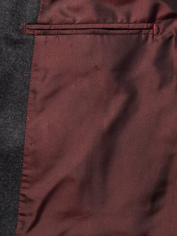 Slim-Fit Double-Breasted Wool-Flannel Suit Jacket - E2 Slim-Fit Double-Breasted Wool-Flannel Suit Jacket - E2