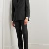 Slim-Fit Double-Breasted Wool-Flannel Suit Jacket - OU Slim-Fit Double-Breasted Wool-Flannel Suit Jacket - OU
