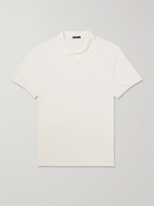 Luxe Lotus Cotton-Jersey Polo Shirt Luxe Lotus Cotton-Jersey Polo Shirt