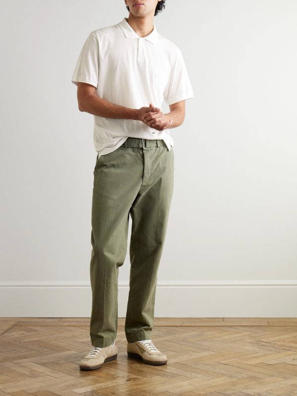 Luxe Lotus Cotton-Jersey Polo Shirt - OU Luxe Lotus Cotton-Jersey Polo Shirt - OU