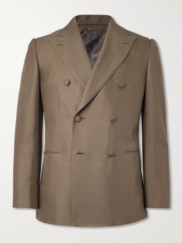 Double-Breasted Silk Tuxedo Jacket Double-Breasted Silk Tuxedo Jacket