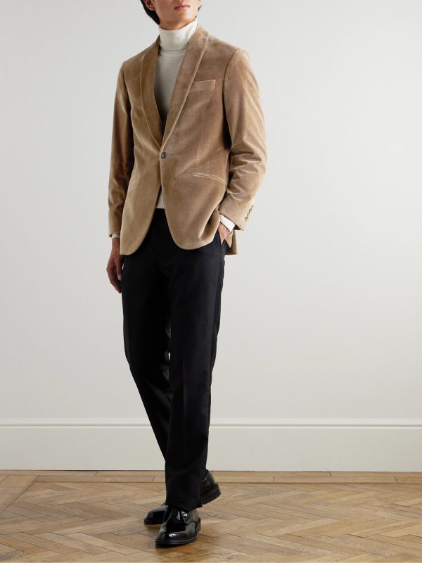 Hyde Slim-Fit Cotton-Velvet Tuxedo Jacket - OU