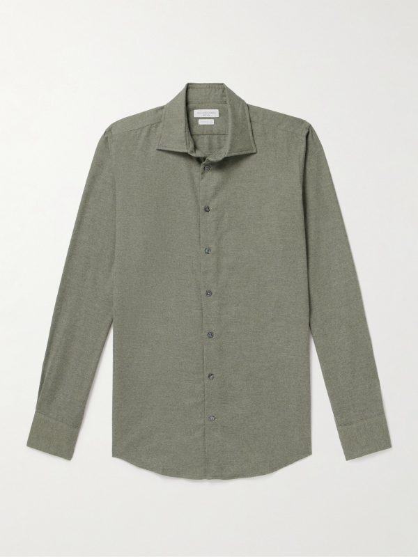 Cotton and Cashmere-Blend Flannel Shirt