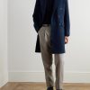 Double-Breasted Herringbone Cashmere Coat - OU Double-Breasted Herringbone Cashmere Coat - OU
