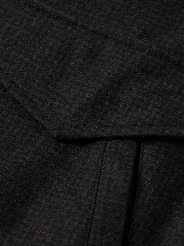Shearling-Trimmed Puppytooth Virgin Wool-Flannel Blouson Jacket - E1 Shearling-Trimmed Puppytooth Virgin Wool-Flannel Blouson Jacket - E1