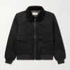 Shearling-Trimmed Puppytooth Virgin Wool-Flannel Blouson Jacket Shearling-Trimmed Puppytooth Virgin Wool-Flannel Blouson Jacket