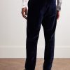 Chapman Straight-Leg Cotton-Velour Trousers - BK Chapman Straight-Leg Cotton-Velour Trousers - BK