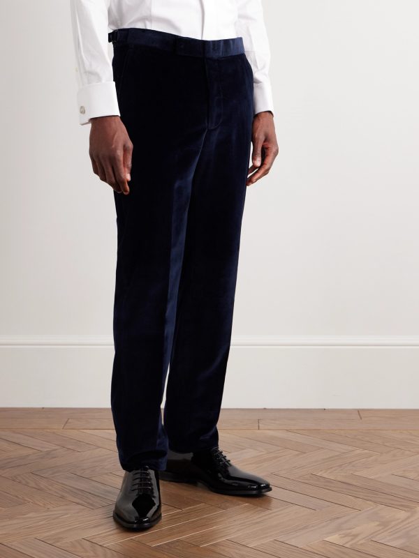 Chapman Straight-Leg Cotton-Velour Trousers - FR Chapman Straight-Leg Cotton-Velour Trousers - FR