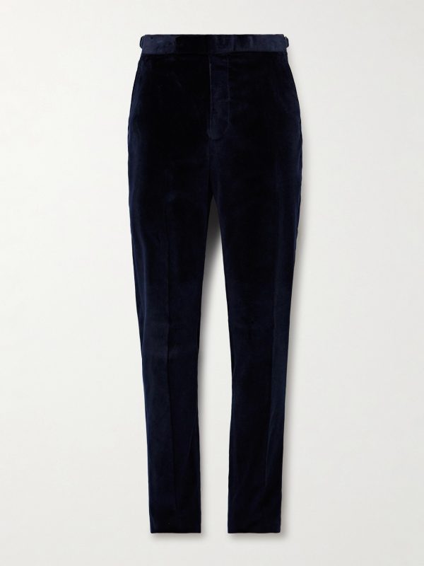 Chapman Straight-Leg Cotton-Velour Trousers Chapman Straight-Leg Cotton-Velour Trousers