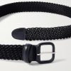Leather-Trimmed Woven Cord Belt - E1 Leather-Trimmed Woven Cord Belt - E1