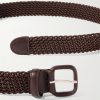 3cm Leather-Trimmed Woven Cord Belt - E1 3cm Leather-Trimmed Woven Cord Belt - E1