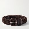 3cm Leather-Trimmed Woven Cord Belt 3cm Leather-Trimmed Woven Cord Belt