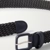 3cm Leather-Trimmed Woven Cord Belt - E1 3cm Leather-Trimmed Woven Cord Belt - E1