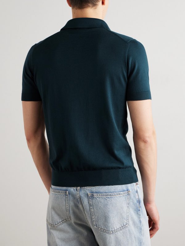 Slim-Fit Cotton Polo Shirt - BK Slim-Fit Cotton Polo Shirt - BK