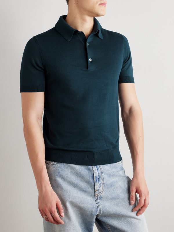 Slim-Fit Cotton Polo Shirt - FR Slim-Fit Cotton Polo Shirt - FR