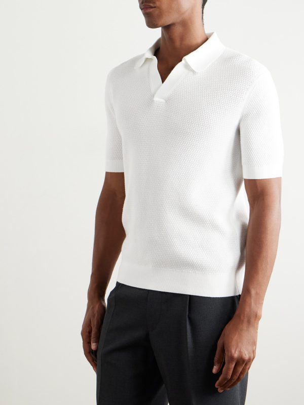 Slim-Fit Cotton-Piqué Polo Shirt - FR Slim-Fit Cotton-Piqué Polo Shirt - FR