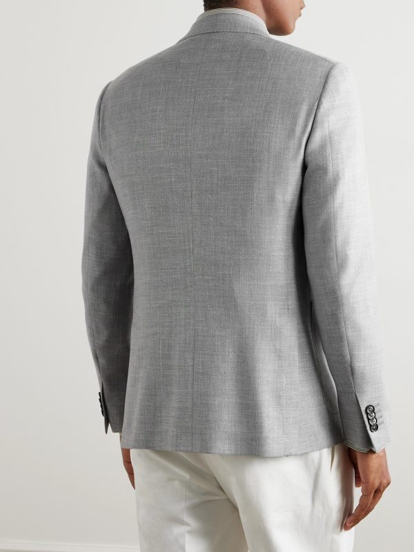 Riviera Slim-Fit Wool, Silk and Linen-Blend Suit Jacket - BK Riviera Slim-Fit Wool, Silk and Linen-Blend Suit Jacket - BK