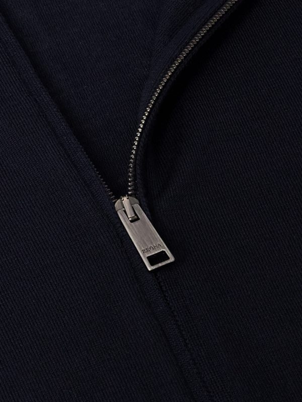 Wool Zip-Up Cardigan - CU