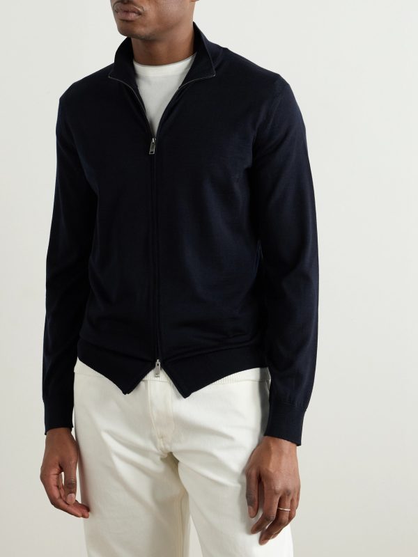 Wool Zip-Up Cardigan - FR
