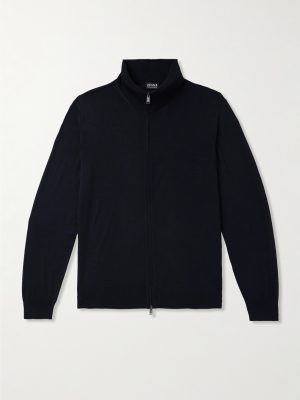 Wool Zip-Up Cardigan