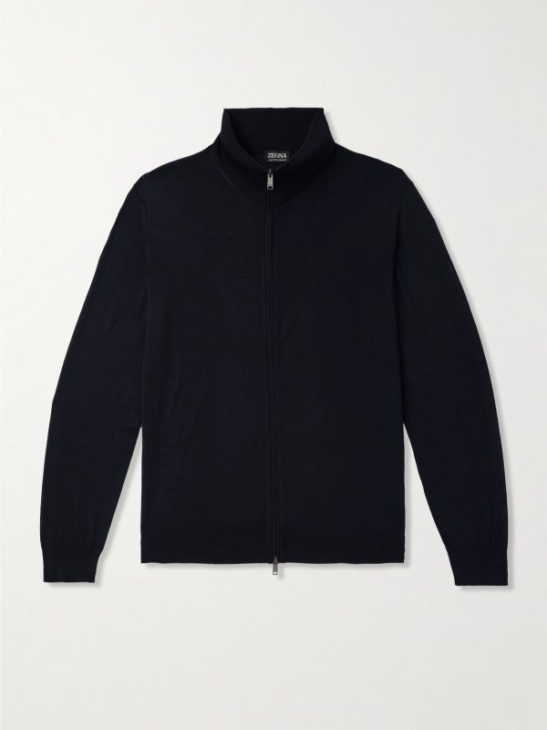 Wool Zip-Up Cardigan