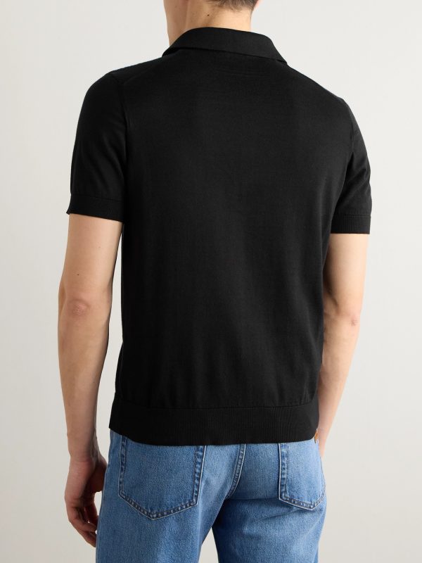 Slim-Fit Cotton Polo Shirt - BK Slim-Fit Cotton Polo Shirt - BK