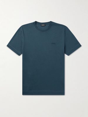 Slim-Fit Logo-Embroidered Cotton-Jersey T-Shirt Slim-Fit Logo-Embroidered Cotton-Jersey T-Shirt