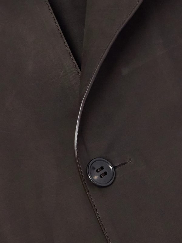 Nehru-Collar Nubuck Jacket - CU Nehru-Collar Nubuck Jacket - CU