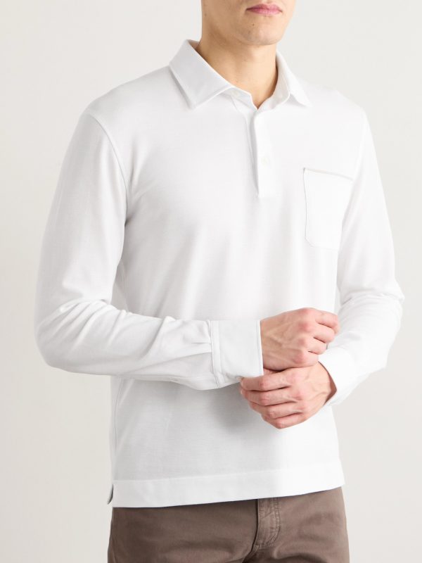 Logo-Appliquéd Cotton-Piqué Polo Shirt - FR Logo-Appliquéd Cotton-Piqué Polo Shirt - FR