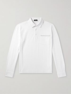 Logo-Appliquéd Cotton-Piqué Polo Shirt Logo-Appliquéd Cotton-Piqué Polo Shirt