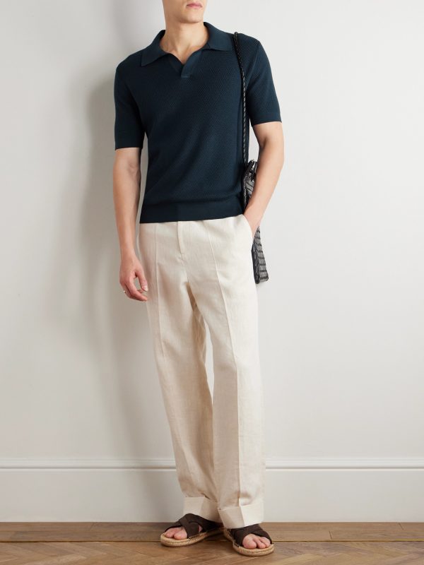 Slim-Fit Cotton-Piqué Polo Shirt - OU Slim-Fit Cotton-Piqué Polo Shirt - OU