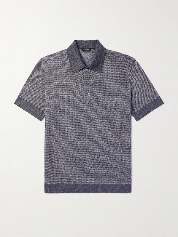 Cotton, Linen and Silk-Blend Polo Shirt Cotton, Linen and Silk-Blend Polo Shirt