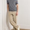Cotton, Linen and Silk-Blend Polo Shirt - OU Cotton, Linen and Silk-Blend Polo Shirt - OU