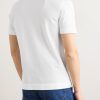 Leather-Trimmed Cotton-Piqué Polo Shirt - BK