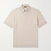 Cotton, Linen and Silk-Blend Polo Shirt